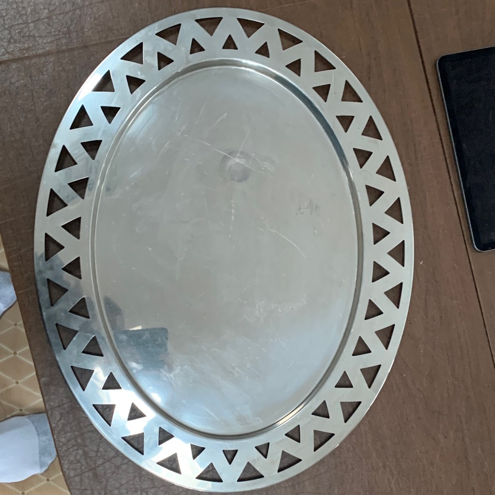 Elegant Silver Decorative Wall Plate